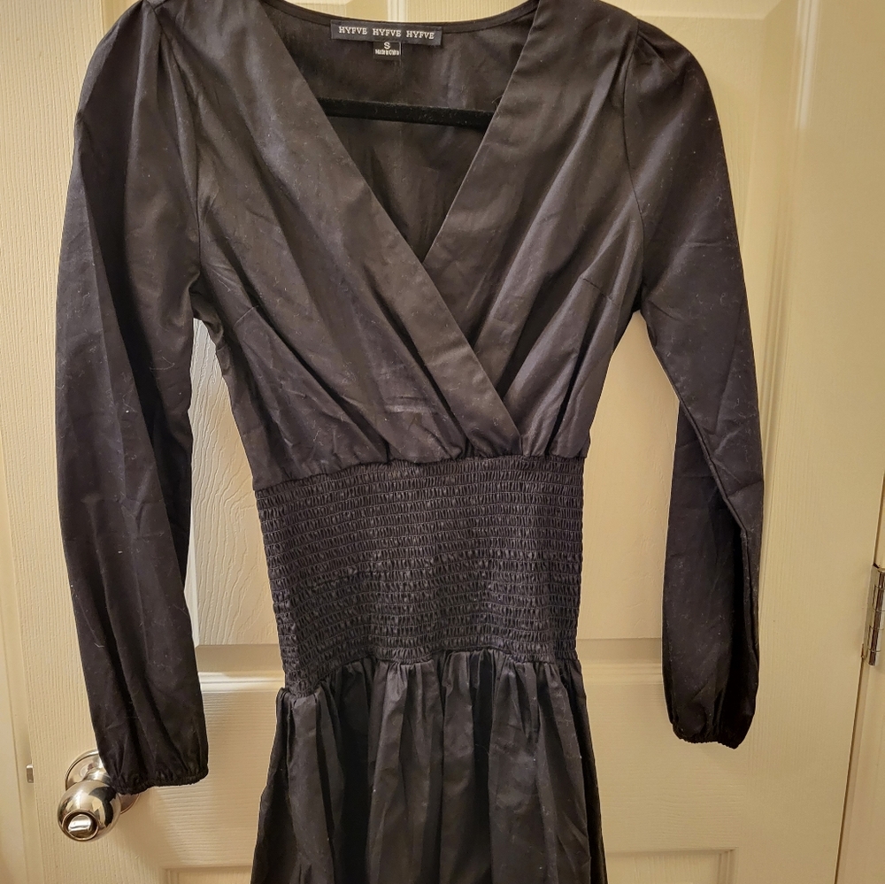 Brand New Black Rouched Mini Dress